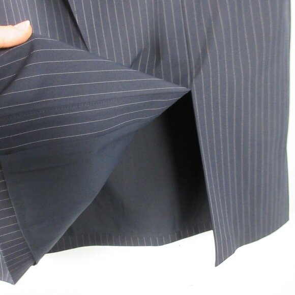 Club Monaco Pencil Skirt Women Size 10 Black Striped Knee Length Office Work 258 - Picture 6 of 12